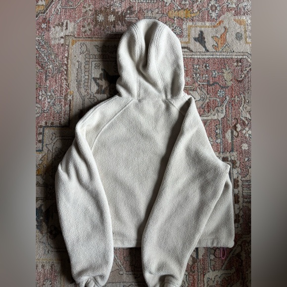 Outdoor Voices Off-White Cream Primo Fleece Half Zip Hoodie - Picture 4 of 4